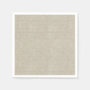 Serviette En Papier Toile beige rustique imprimée