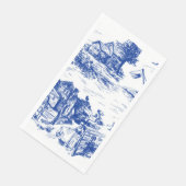 Serviette En Papier Toile Bleu Français Tour (Coin)
