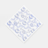 Serviette En Papier Toile bleue (Coin)