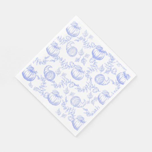 Serviette En Papier Toile bleue (Coin)