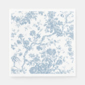 Serviette En Papier Toile bleue de Jouy papier Napkin (Devant)