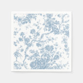 Serviette En Papier Toile bleue de Jouy papier Napkin (Devant)