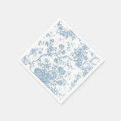 Serviette En Papier Toile bleue de Jouy papier Napkin (Coin)