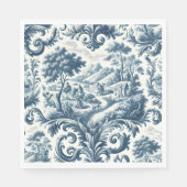 Serviette En Papier Toile Bleue Pays Français (Devant)