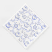 Serviette En Papier Toile bleue pompine (Coin)
