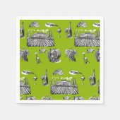 Serviette En Papier Toile & Calligraphie Mariage modifiable (Devant)