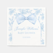 Serviette En Papier Toile Cute Blue Chic Bow Cravate bébé garçon Douch (Devant)