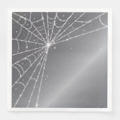 Serviette En Papier Toile d'araignée diamant scintillant gris argent e (Devant)