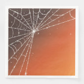 Serviette En Papier Toile d'araignée diamantée étincelante au coucher (Devant)