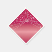Serviette En Papier Toile d'araignée diamantée rose et blanc scintilla (Coin)