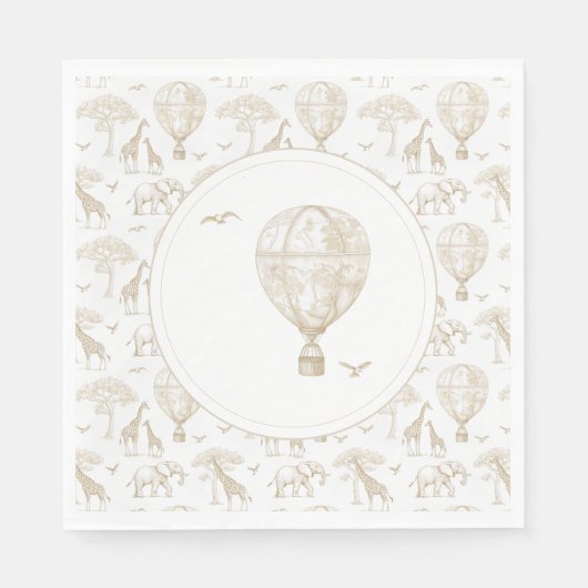 Serviette En Papier Toile de Baby shower classique Little Wild (Devant)