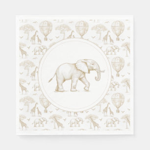 Serviette En Papier Toile de Baby shower classique Little Wild