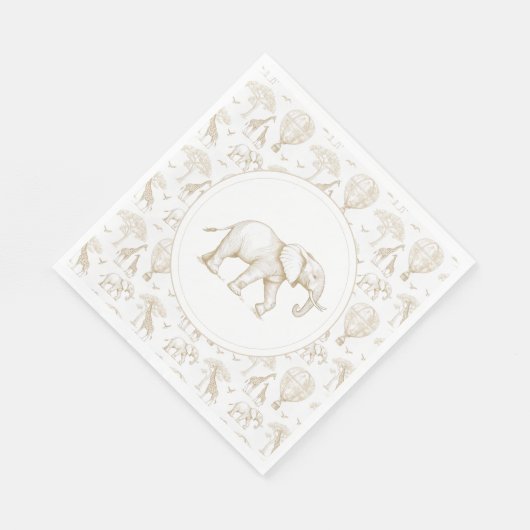 Serviette En Papier Toile de Baby shower classique Little Wild (Coin)