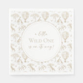 Serviette En Papier Toile de Baby shower classique Little Wild (Devant)