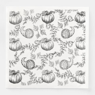 Serviette En Papier Toile de Black Pumkin Paper Dining Napkin