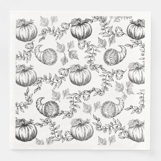 Serviette En Papier Toile de Black Pumkin Paper Dining Napkin (Devant)