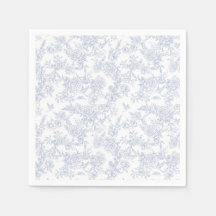 Toile de Jouy Bleue Florale Élégante