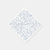 Serviette En Papier Toile de Jouy bleue florale élégante (Coin)