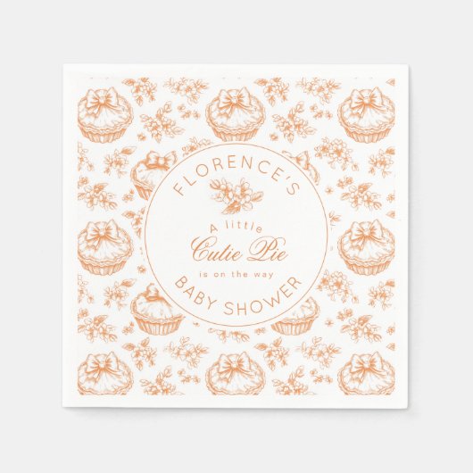 Serviette En Papier Toile de Jouy Cutie Pie sans sexe merci (Devant)