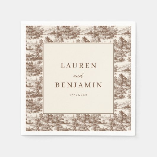 Serviette En Papier Toile de Romance Wedding (Devant)