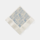 Serviette En Papier Toile élégante bleu océan (Coin)