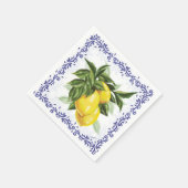 Serviette En Papier Toile Lemons Cocktail Napkins (Coin)