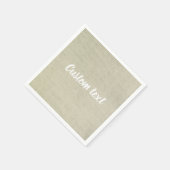 Serviette En Papier Toile rustique, serviettes de texte personnalisées (Coin)