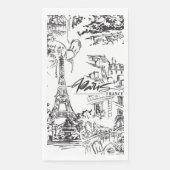 Serviette En Papier Toile Tour Eiffel (Devant)