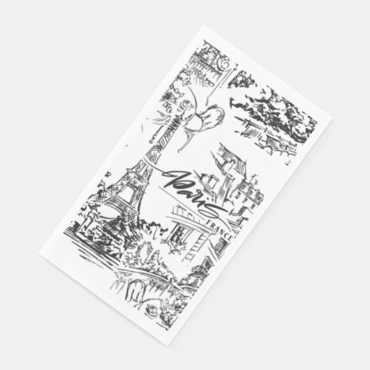 Serviette En Papier Toile Tour Eiffel (Coin)