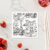 Serviette En Papier Toile Tour Eiffel (En situation)