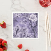 Serviette En Papier Toile violette de Fleur (En situation)