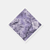 Serviette En Papier Toile violette de Fleur (Coin)