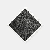 Serviette En Papier Toiles d'araignée noir et blanc Halloween (Coin)