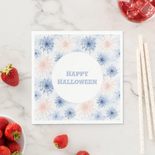 Serviette En Papier Toiles d'araignées Halloween Rose Bleu