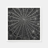 Serviette En Papier Toiles d'araignées noires et blanches Spider Web H (Devant)