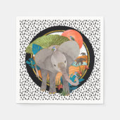 Serviette En Papier TOILETTES SAFARI éléphant serviettes (Devant)