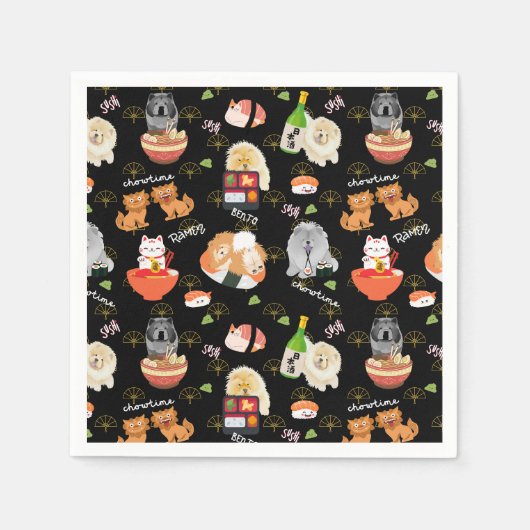Serviette En Papier TOKYO CHOWTIME Chow (Devant)