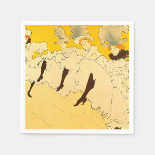 Serviette En Papier Tolouse-Lautrec Dancing Girls Yellow Poster Art