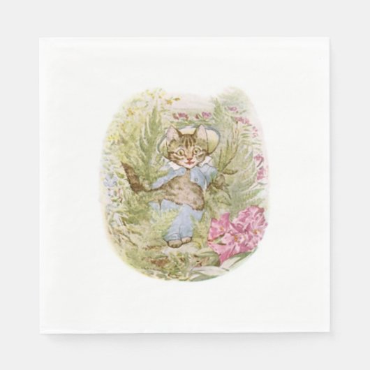 Serviette En Papier Tom Kitten (jolie illustration de chat) Beatrix Po (Devant)