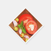 Serviette En Papier tomate avec oignon (Coin)