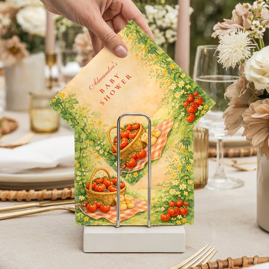 Serviette En Papier Tomate de jardin rustique