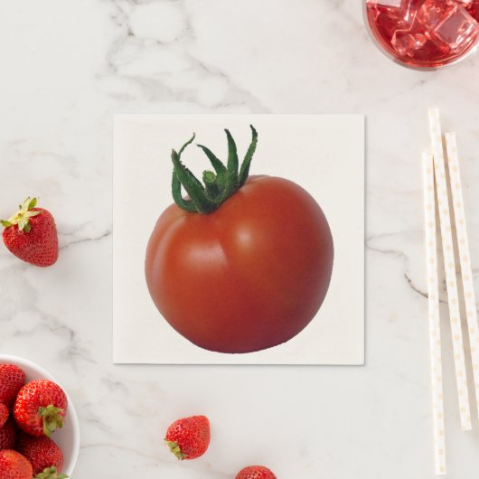 Serviette En Papier Tomate mûrie à la vigne (En situation)