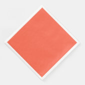 Serviette En Papier Tomate Rouge couleur solide Personnaliser (Coin)