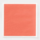 Serviette En Papier Tomate Rouge couleur solide Personnaliser (Devant)