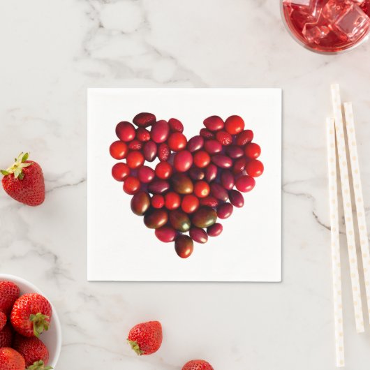 Serviette En Papier Tomates Heart (En situation)