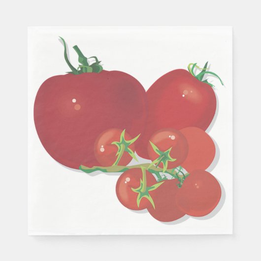 Serviette En Papier Tomates rouges mûres (Devant)