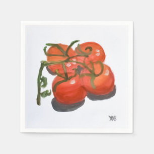 Serviette En Papier Tomates rouges sur la vigne