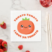 Serviette En Papier Tomato Tomato Je t'aime Tomate (En situation)