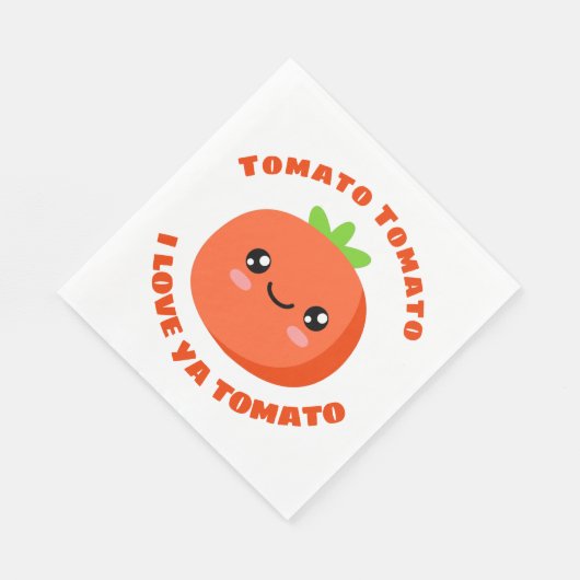 Serviette En Papier Tomato Tomato Je t'aime Tomate (Coin)