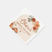 Serviette En Papier Tombe en amour Boho Terracotta Citrouille Fête des (Coin)